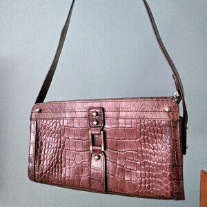 90s y2k leather purse burgundy maroon Kenneth cole bag clutch shoulder bagas new